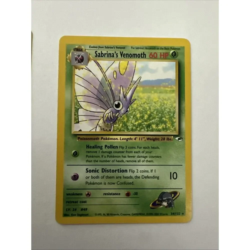 Pokemon Card Gym Heroes Sabrina's Venonat 96/132 & Venomoth 34/132 LP